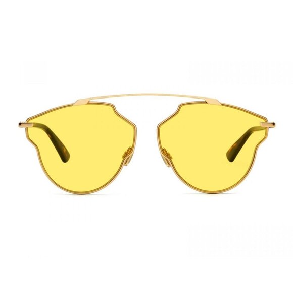 NEW DIOR WOMEN YELLOW GOLD SUNGLASSES CHRISTIAN DIOR EYEWEAR - Picture 1 of 5